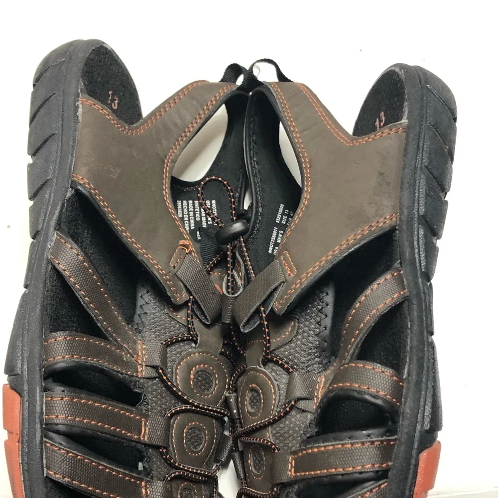 - Ozark Trail Fisherman Sandals closed toe  Men's rubber tip size 13